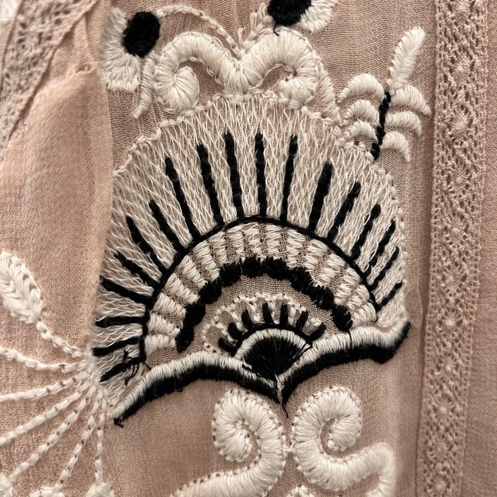 Anthropologie Maeve Embroidered Sleeveless Midi Slip Dress XS - *FREE* Shipping - Picture 7 of 12